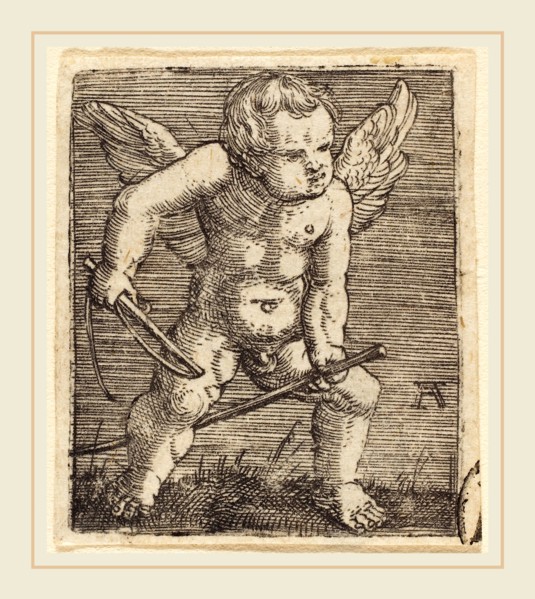 Albrecht Altdorfer (German, 1480 or before-1538), Winged Genii with Hobby Horse and Whip, c. 1520,