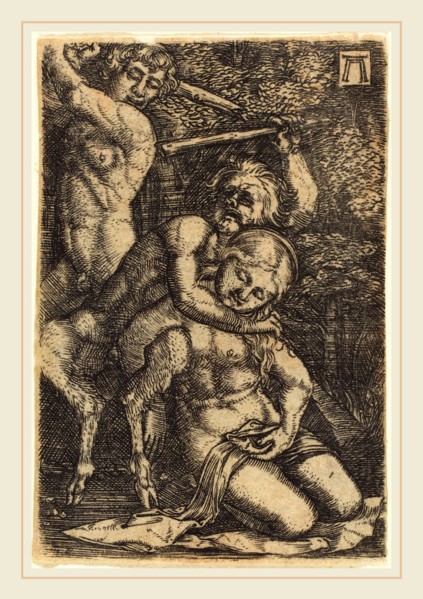 Albrecht Altdorfer (German, 1480 or before-1538), Two Satyrs Fighting about a Nymph, c. 1520-1525,