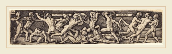 Sebald Beham (German, 1500-1550), The Rape of Helena, engraving