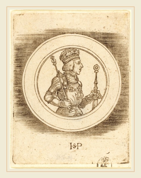 Sebald Beham (German, 1500-1550), Medal of King Ferdinand of Hungary and Bohemia, engraving