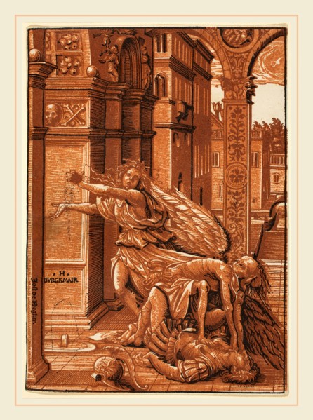 Hans Burgkmair I (German, 1473-1531), The Lovers Surprised by Death, chiaroscuro woodcut printed
