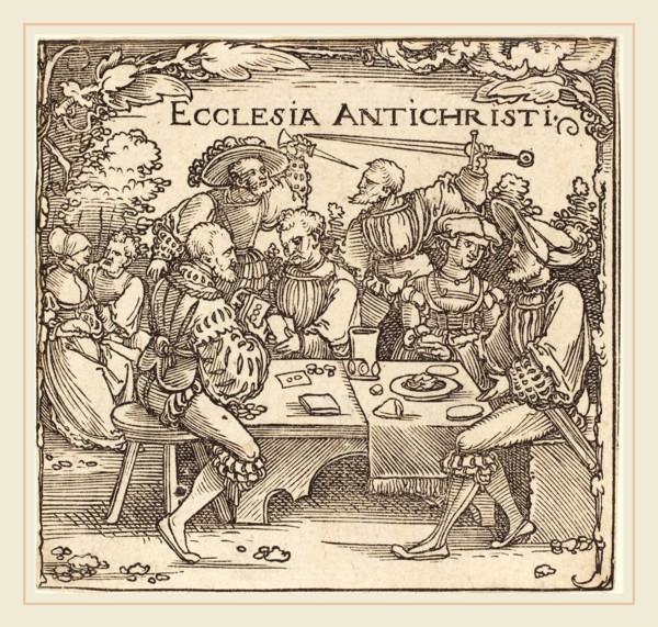 Sebald Beham (German, 1500-1550), Ecclesia Antichristi, woodcut