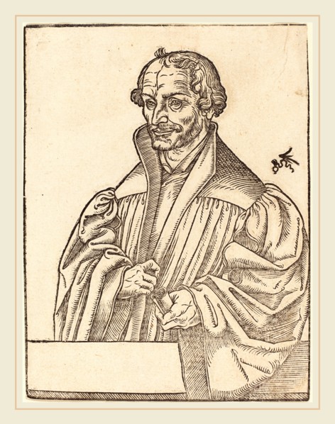 Lucas Cranach the Younger (German, 1515-1586), Philip Melanchton, Half-Length to the Left, Standing