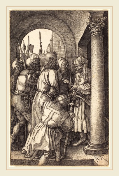 Albrecht DÃ¼rer (German, 1471-1528), Christ before Pilate, 1512, engraving
