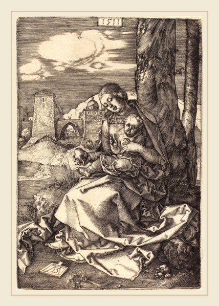 Albrecht DÃ¼rer (German, 1471-1528), The Virgin and Child with the Pear, 1511, engraving