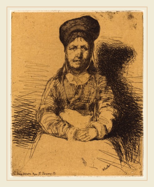James McNeill Whistler (American, 1834-1903), La Retameuse, 1858, etching