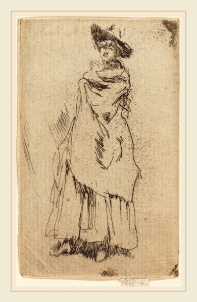 James McNeill Whistler, The Mantle, American, 1834-1903, etching