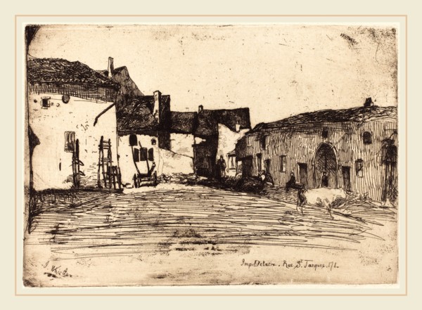 James McNeill Whistler (American, 1834-1903), Liverdun, 1858, etching