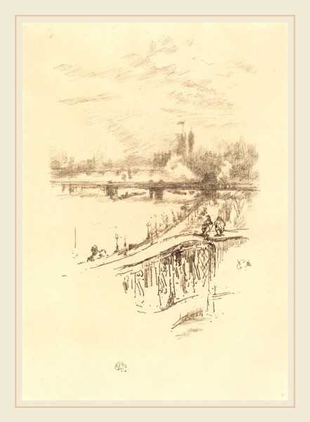James McNeill Whistler (American, 1834-1903), Savoy Pigeons, 1896, lithograph