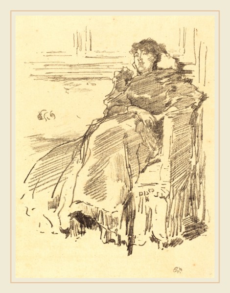 James McNeill Whistler (American, 1834-1903), La Robe Rouge, 1894, lithograph