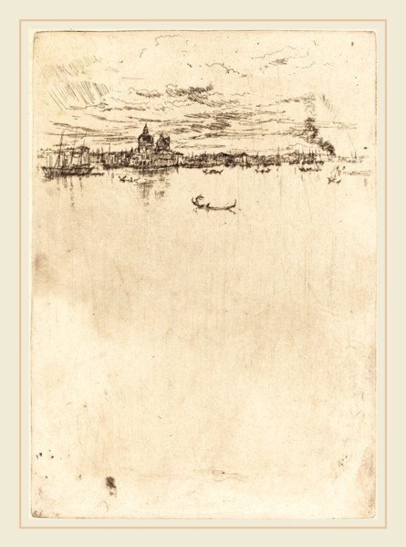 James McNeill Whistler (American, 1834-1903), Upright Venice, 1880, etching