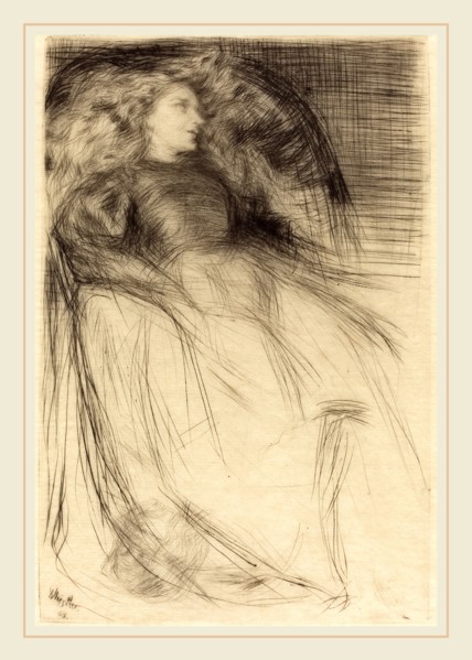 James McNeill Whistler (American, 1834-1903), Weary, 1863, drypoint on Japan paper