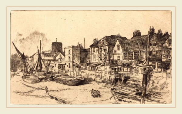James McNeill Whistler (American, 1834-1903), The "Adam and Eve," Old Chelsea, 1879, etching and