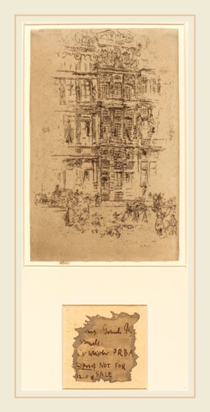 James McNeill Whistler (American, 1834-1903), Palaces, Brussels, 1887, etching and drypoint