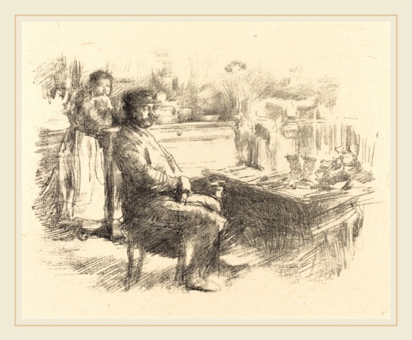 James McNeill Whistler, The Shoemaker, American, 1834-1903, lithograph
