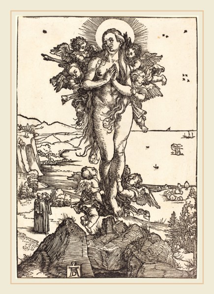 Albrecht DÃ¼rer (German, 1471-1528), The Elevation of Saint Mary Magdalene, c. 1504-1505, woodcut