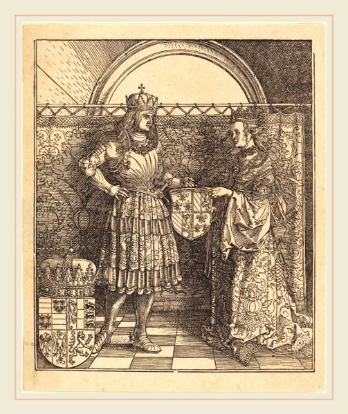Albrecht DÃ¼rer (German, 1471-1528), The Betrothal of Maximilian with Mary of Burgundy, 1515,
