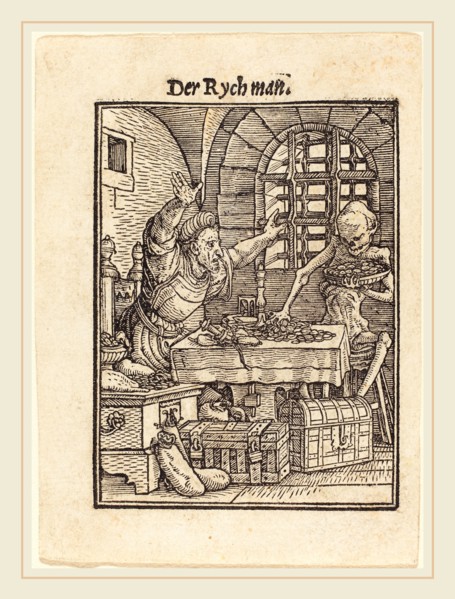 Hans Holbein the Younger (German, 1497-1498-1543), Rich Man, woodcut