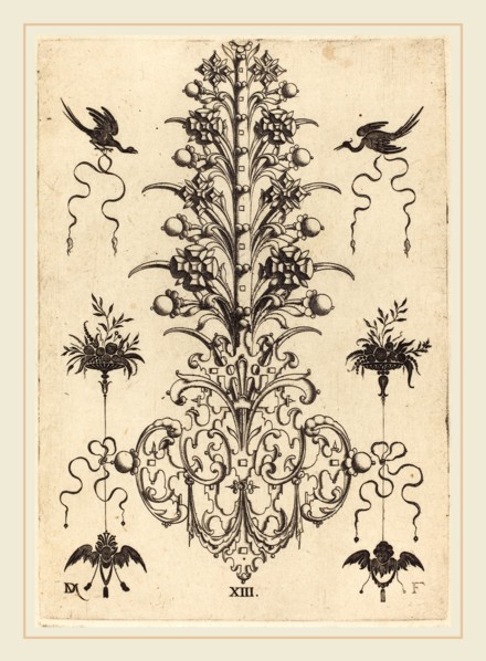 Daniel Mignot (German, active 1593-1596), Hyacinth-Shaped Brooch with Birds at Top and Devil's- and