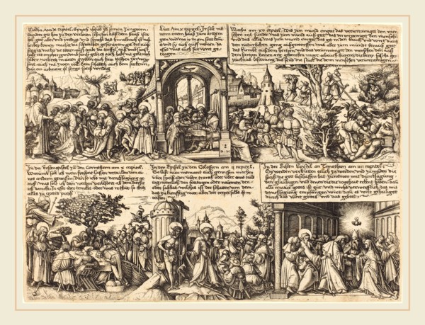 Daniel Hopfer I (German, c. 1470-1536), Jesus Christ Giving the Mission to the Apostles and Other