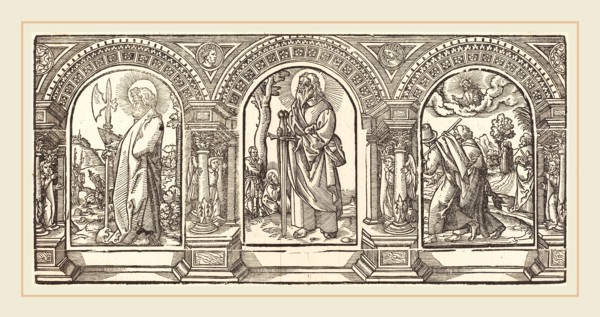 German 16th Century after Martin Schongauer, Christ and His Disciples V, woodcut
