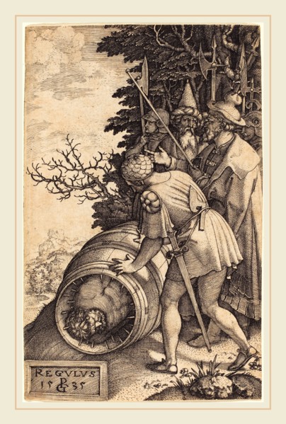 Georg Pencz (German, c. 1500-1550), Attilius Regulus, 1535, engraving on laid paper