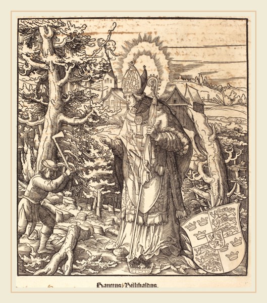 Leonhard Beck (German, c. 1480-1542), Saint Willibaldus, 1516-1518, woodcut
