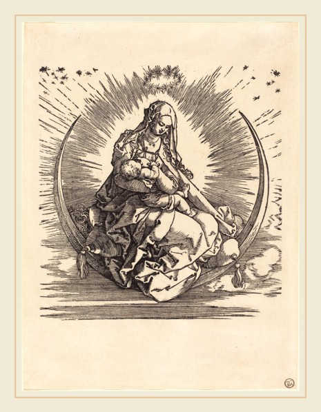 Albrecht DÃ¼rer (German, 1471-1528), The Madonna on the Crescent, 1510-1511, woodcut on laid paper