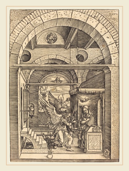 Albrecht DÃ¼rer (German, 1471-1528), The Annunciation, c. 1502-1504, woodcut