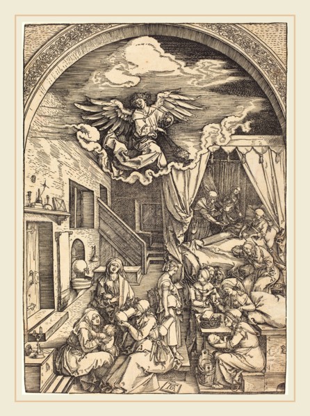 Albrecht DÃ¼rer (German, 1471-1528), The Birth of the Virgin, c. 1503-1504, woodcut