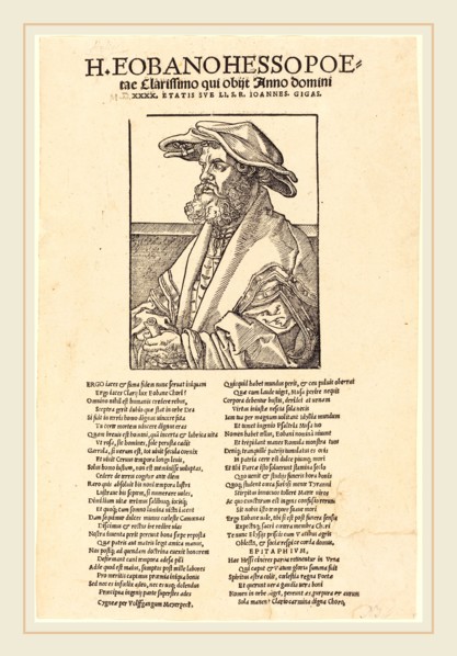 Albrecht DÃ¼rer (German, 1471-1528), Eobanus Hess, 1526, woodcut