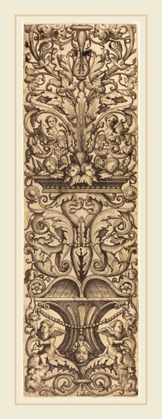 Lambert Hopfer (German, active first half 16th century), Ascending Ornament, etching