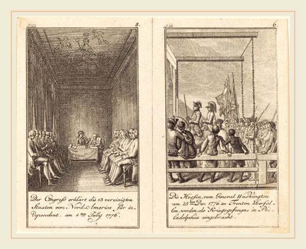 Daniel Nikolaus Chodowiecki (German, 1726-1801), The History of the United States, 1783-1784,