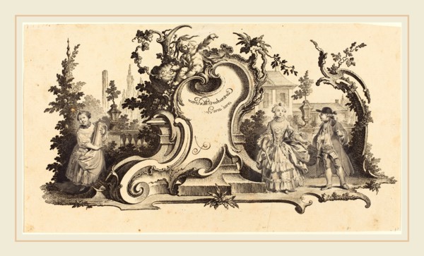 Johann Esaias Nilson (German, 1721-1788), Cartouches Modernes orné avec des [diferentes Figures]