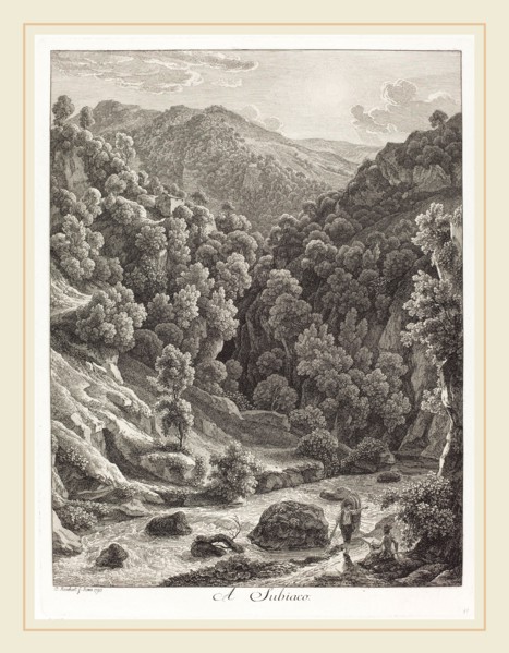 Johann Christian Reinhart (German, 1761-1847), A Subiaco (Near Subiaco), 1793, etching on laid