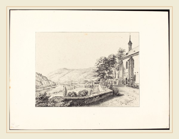 Ernst Fries (German, 1801-1833), The Convent Terrace, 1829, lithograph on chine collé
