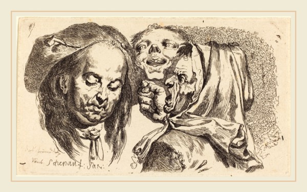 Johann Eleazar Schenau (German, 1737-1806), Old Woman Scolding a Man, 1765, etching on laid paper