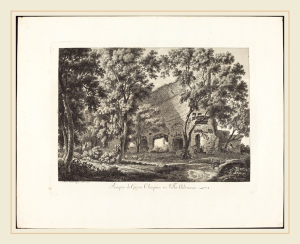 Albert Christoph Dies (Austrian, 1755-1822), Tempio di Giove Olimpico in Villa Adriana, 1795,