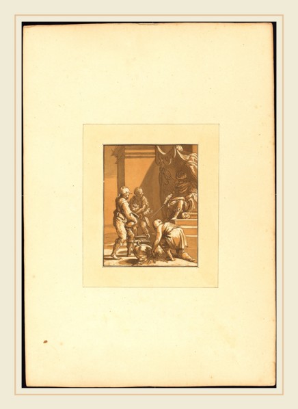 Katharina Prestel after Abraham Bloemaert (German, 1747-1794), Roman Sacrifice, 1780, chiaroscuro