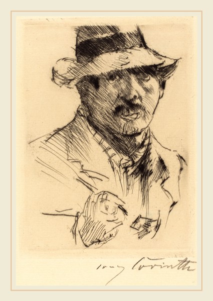 Lovis Corinth, Self-Portrait (Selbstbildnis), German, 1858-1925, 1920, drypoint in black on laid