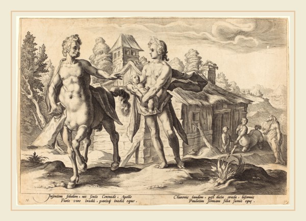 Workshop of Hendrik Goltzius after Hendrik Goltzius (Dutch, 17th century), Apollo Entrusting