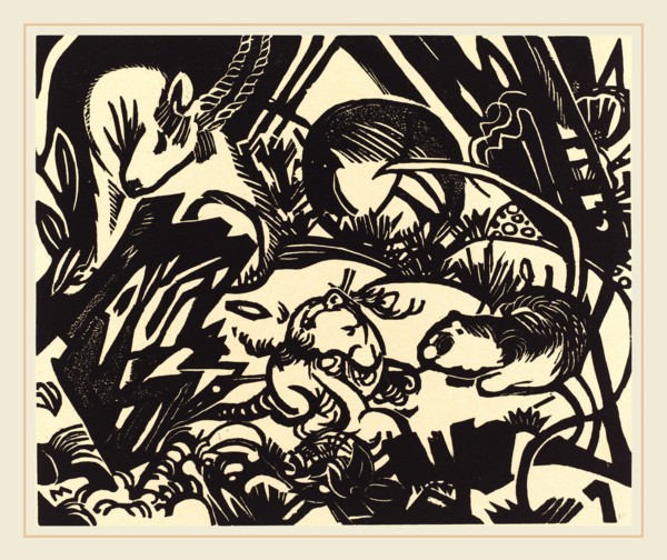 Franz Marc, Animal Legend (Tierlegende), German, 1880-1916, 1912, woodcut