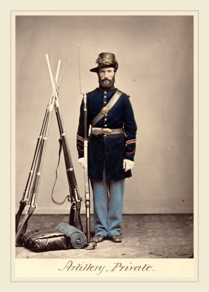 O.H. Willard's Galleries, Artillery, Private, c. 1864, albumen print