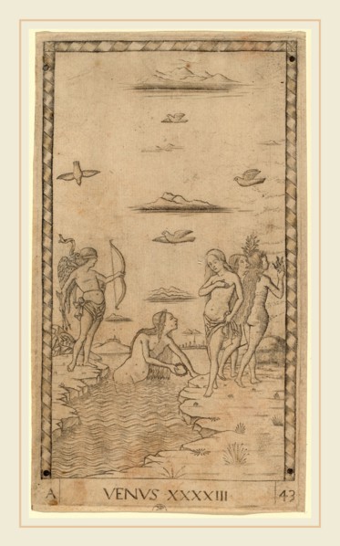 Master of the E-Series Tarocchi (Italian, active c. 1465), Venus, c. 1465, engraving