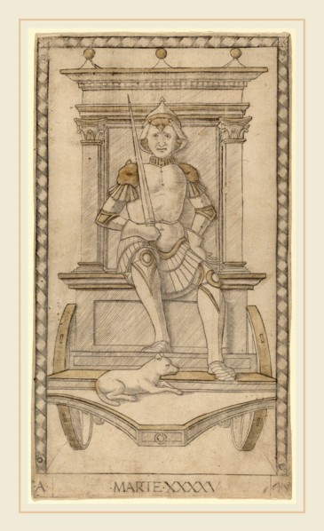 Master of the E-Series Tarocchi (Italian, active c. 1465), Marte (Mars), c. 1465, engraving with