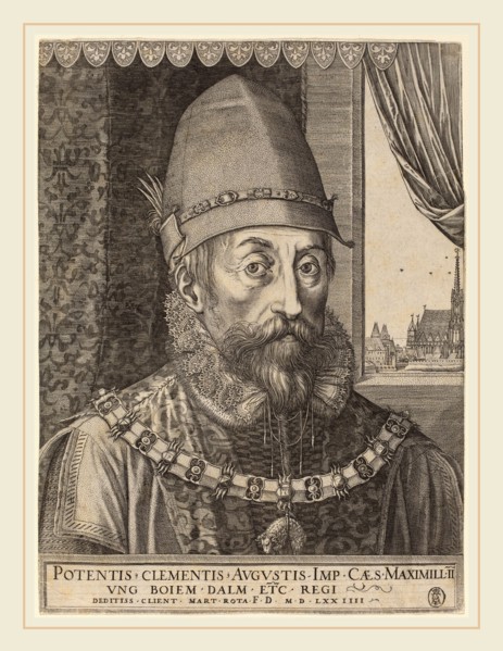 Martino Rota (Italian, c. 1520-1583), Emperor Maximillian II, 1574, engraving