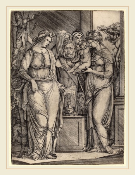 Jacopo de' Barbari (Italian, c. 1460-1470-1516 or before), Large Sacrifice to Priapus, c.