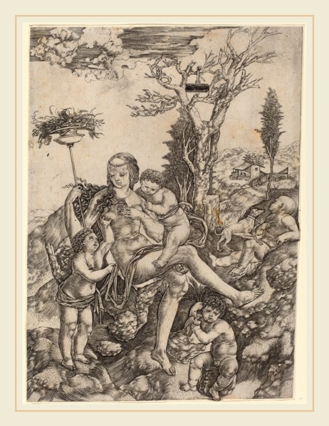 Christofano Robetta (Italian, 1462-1535 or after), Allegory of Mother Earth, engraving