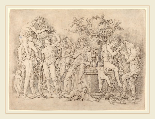 Andrea Mantegna (Italian, c. 1431-1506), Bacchanal with a Wine Vat, c. 1475, engraving
