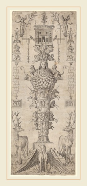 Master AP (Italian, active mid 16th century), A Grotesque with Diana of Ephesus and Diverse